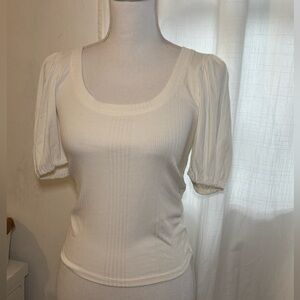 Forever 21 Cream Puff Sleeve Blouse